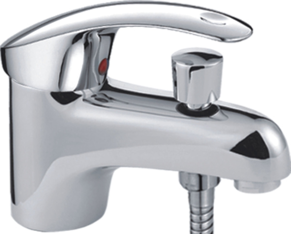 Смеситель для умывальника HAIBA однозахватный, с гигиеническим душем, неповоротный, латунный, длина 142 мм, латунь, цвет хром