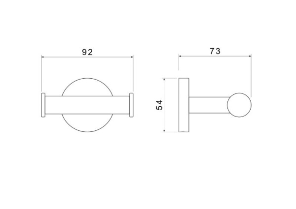 Крючок двойной Aquatek Оберон настенный, нержавеющая сталь/латунь, форма округлая, для полотенец/халатов в ванную/туалет/душевую кабину, цвет шлифованное золото
