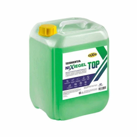 Теплоноситель Nixiegel (Dixis) TOP -30, 20 кг, зеленый (бытовой антифриз), для системы закрытой отопления и охлаждения, системы теплых полов частного загородного дома, состав пропиленгликоль, температура -30°C (Никсигель Диксис)