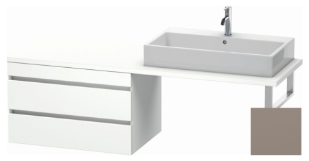 Тумба/шкафчик для консоли/столешницы Duravit DuraStyle под раковину 80х54,8х51,2 см, подвесная, ДСП, цвет: белый матовый/базальт, 2 выдвижных ящика, прямоугольная