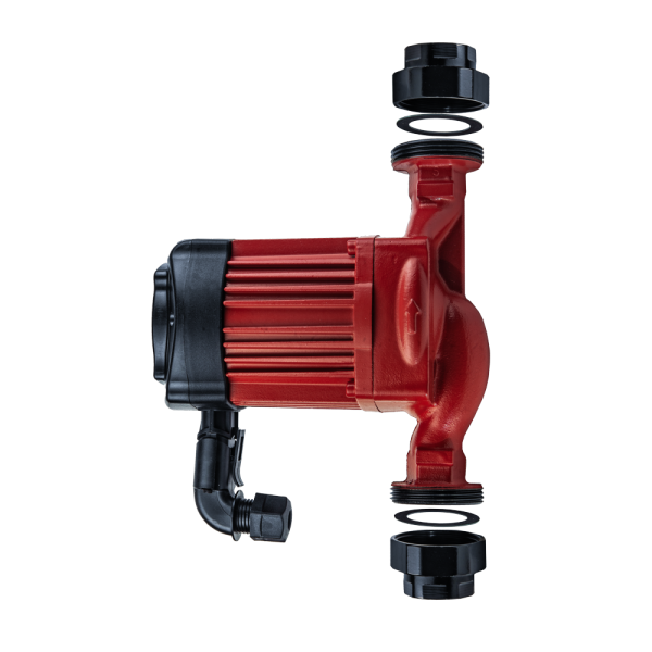 Насос циркуляционный Kromwell PE1L 25/4G 180, с частотным регулированием D25 мм, L180 мм, 3 м³/ч, напор 4 м, 10 бар, 24 Вт, 220/230 В для системы отопления, гайки в комплекте