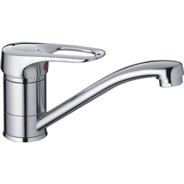 Смеситель для кухни/мойки HAIBA CRON однозахватный, поворотный, длина 148 мм, силумин, цвет хром