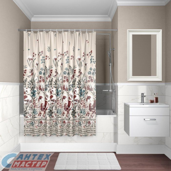 Шторка Iddis для ванной комнаты Decor 180х180 D03P118i11
