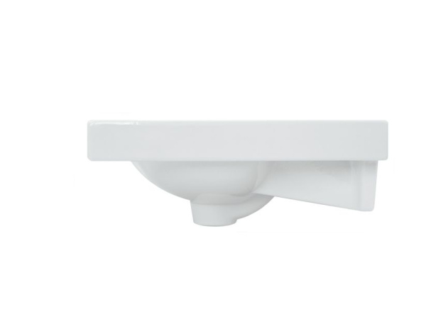 Раковина Sanita Luxe Next, 60x45х18 см, подвесная/накладная/мебельная, прямоугольная, цвет белый, керамическая/фарфоровая, с отверстием под смеситель, слив-перелив