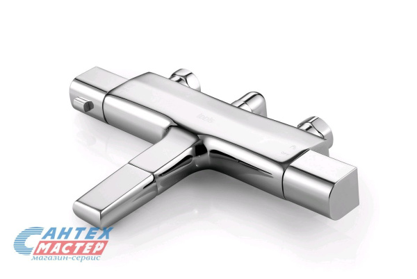Смеситель для ванны/душа Iddis Uniterm термостатный, керамический, настенный, излив 193 мм, латунь, цвет хром, короткий, универсальный, горизонтальный, кран, комплект, сантехника, размер, характеристики, высота, расстояние (Иддис)