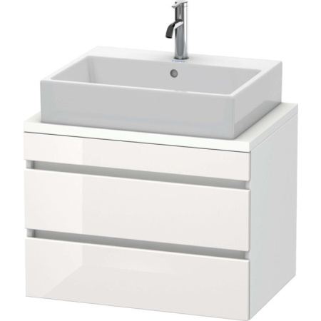 Тумба/шкафчик для консоли/столешницы Duravit DuraStyle под раковину 80х47,8х51,2 см, подвесная, ДСП, цвет: белый глянец/белый матовый, 2 выдвижных ящика, прямоугольная