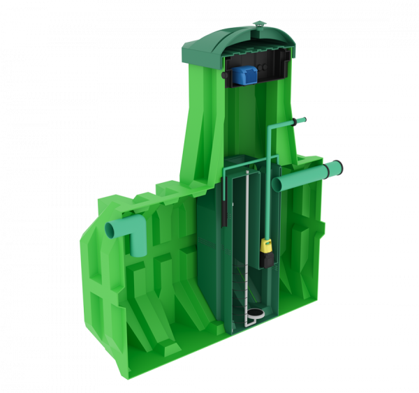 Септик Ergobox 6 (Эргобокс) станция биологической очистки,для частного дома, дачи (6 чел)