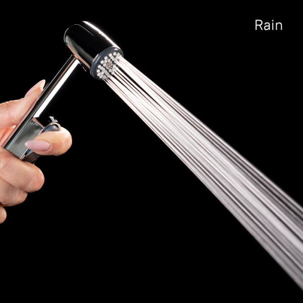Лейка душевая гигиеническая IDDIS Optima Home, цвет: хром, с 1 режимом (Rain), количество форсунок лейки 20, покрытие никель-хромовое, ручная, для душа/ванной, однорежимная