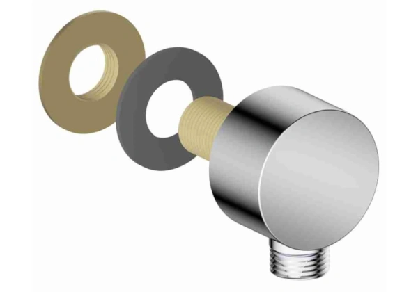 Шланговое подключение Aquatek AQ2454CR цвет хром, без держателя душевой лейки, резьбовое соединение, настенное, для душа/ванной, латунь/пластик