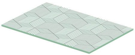 Полка Duravit DuraSquare для металлической консоли под раковину, размер 57х38 см, цвет: кубический рисунок, стеклянная, прямоугольная, вставка, для раковины, в ванную комнату