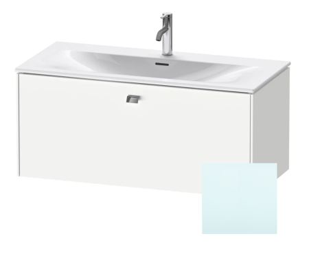 Тумба под раковину Duravit Brioso, 102х47,9х44,2 см, подвесная, 1 выдвижной ящик, ДСП, цвет: светло-голубой, шкафчик навесной, механизм доводчика, прямоугольная, правая/левая, в ванную комнату