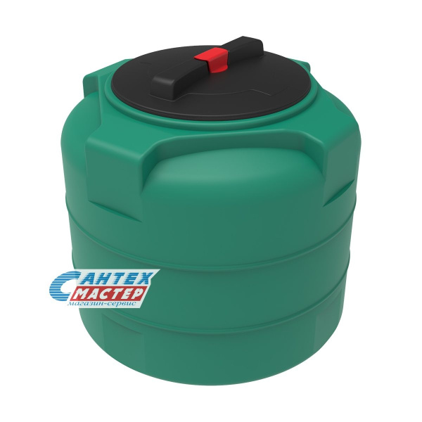Емкость пластиковая (бак) Экопром T 100 литров 107,0100,401,000 для воды,с крышкой с дыхательным клапаном (цвет-зеленый) Rostok(Росток)