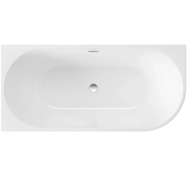 Ванна Deante Silia 160х75 см, акриловая, цвет белый, (без гидромассажа, рамы, фронтальной панели) угловая, левосторонняя, левая, отдельностоящая/пристенная