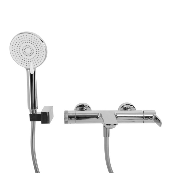 Смеситель для ванны/душа Cezares Lux настенный, однорычажный, неповоротный, длина 189 мм, керамический, латунь, цвет хром