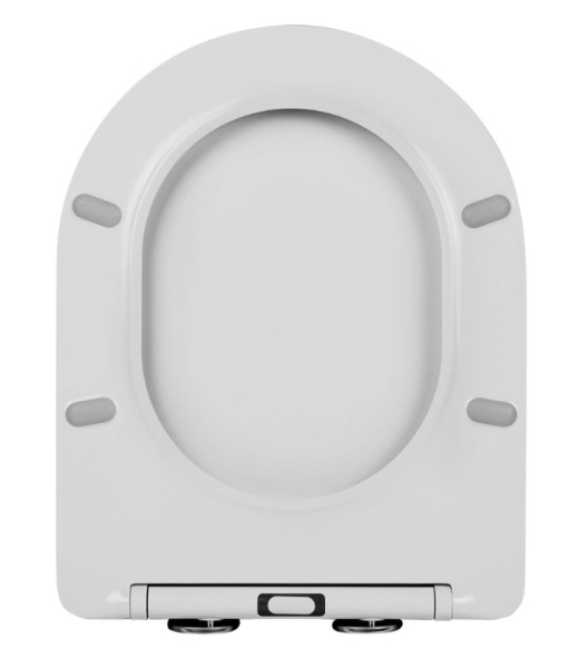 Cиденье для унитаза Aquatek 46х36х3,6 см дюропласт, цвет белый, с крышкой, быстросъемное, микролифт (SoftClose), крепление металлические