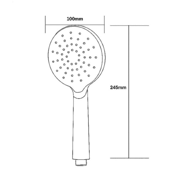Лейка душевая Melodia Standard 100 мм L245 мм ручная, круглая, 1 режим, белый/зеленый, ABS пластик, для душа/ванной MKP26120_wt