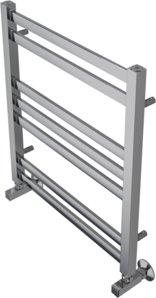 Полотенцесушитель Aquatek Лира водяной П7 500х600 мм хром, нержавеющая сталь, лесенка, подключение нижнее