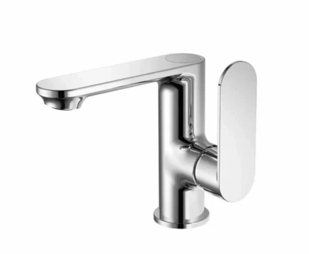 Смеситель для раковины/умывальника Haiba, однорычажный, неповоротный, латунь, длина излива 126 мм, керамический, цвет хром