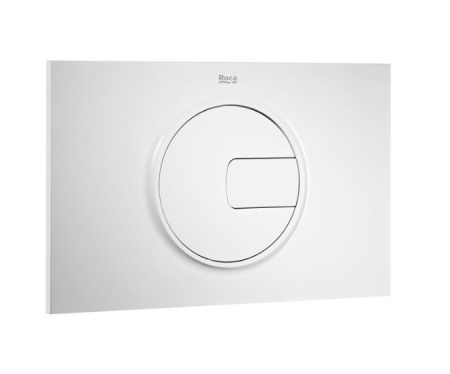 Кнопка смыва Roca Duplo One PL-4 цвет белый, размер 250 х 160 х 10 мм, клавиша управления для сливного бачка, инсталляции, два режима слива, механическая, панель