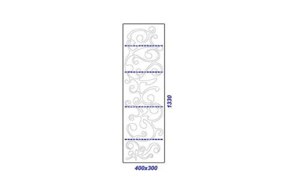Пенал Aqwella  Элеганс П4, 133х40х30 см, подвесной, (левый), с дверцей, с полками, цвет белый/узор, в ванную комнату
