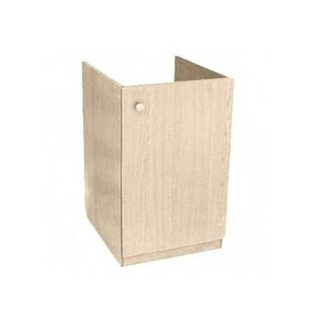 Тумба под мойку ЛесМаркет 50х50, напольная, цвет дуб молочный, ЛДСП, подстолье, квадратная, универсальная (правосторонняя/левосторонняя), на кухню