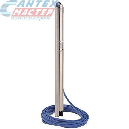 Насос погружной Grundfos SQE 3-40, 3 м³/ч, напор 42 м, 0.7 кВт, с нижним забором (скважинный, колодезный) центробежный, многоступенчатый, электрический, нержавеющая сталь, для скважины, бытовой, для чистой воды, водоснабжения дома, дачи