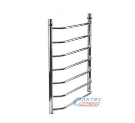 Полотенцесушитель 1000х600 мм Indigo Roof LRW100-60 водяной, универсальное подключение, из нержавеющей стали, форма лесенка дуга, настенный, цвет хром, для ванны, вертикальный, к стояку горячей воды, отопления, межосевое расстояние