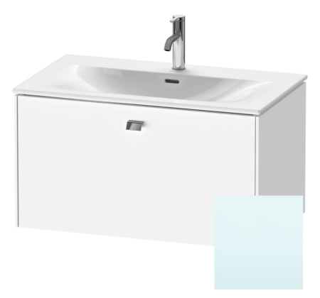 Тумба под раковину Duravit Brioso, 82х46,9х45,2 см, подвесная, 1 выдвижной ящик, ДСП, цвет: светло-голубой, шкафчик навесной, механизм доводчика, прямоугольная, правая/левая, для раковины D-Code, в ванную комнату