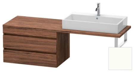 Тумба/шкафчик для консоли/столешницы Duravit DuraStyle под раковину 80х54,8х51,2 см, подвесная, ДСП, цвет: орех темный/белый матовый, 2 выдвижных ящика, прямоугольная