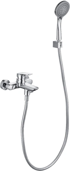 Комплект смесителей Aquatek Вега 3 в 1 хром, смеситель для ванны, раковины, душевой гарнитур, однорычажный