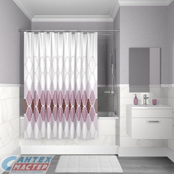 Шторка Iddis для ванной комнаты Decor 200х180 D06P218i11