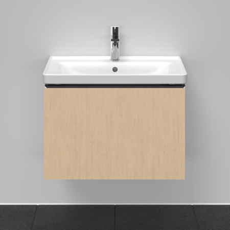 Тумба под раковину Duravit D-Neo, 68,4х44,2х44 см, подвесная, 1 выдвижной ящик, ДСП, цвет: натуральный дуб, шкафчик навесной, прямоугольная, правая/левая, в ванную комнату