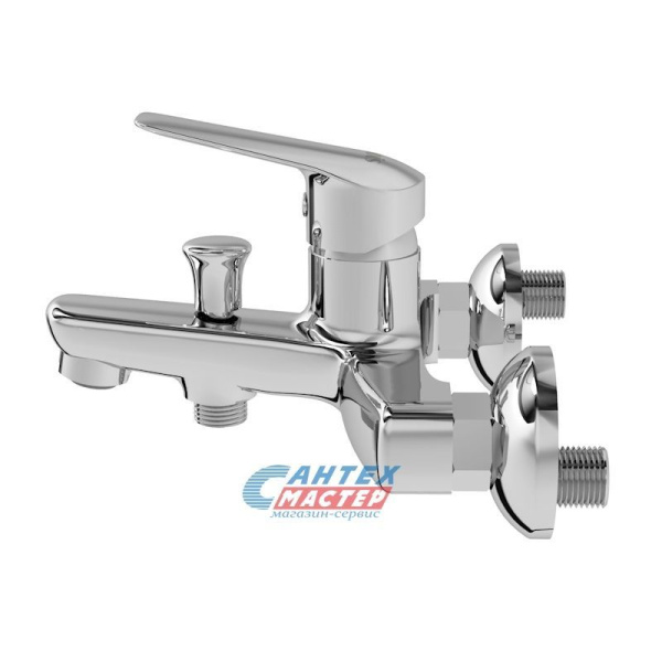 Смеситель для ванны/душа Iddis Torr однорычажный, керамический, настенный, излив поворотный 166 мм, латунь, цвет хром, короткий, универсальный, горизонтальный, рычажный, кран, комплект, сантехника, размер, характеристики, высота, расстояние (Иддис) 