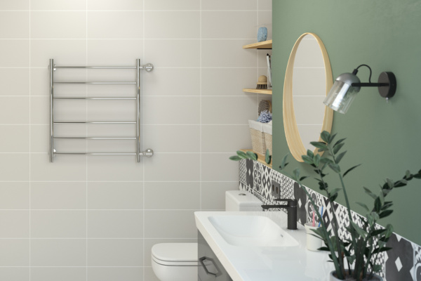 Полотенцесушитель Сунержа Стилье Версия-Б 600х600, 6 (3+3) перекладин, водяной, боковое подключение