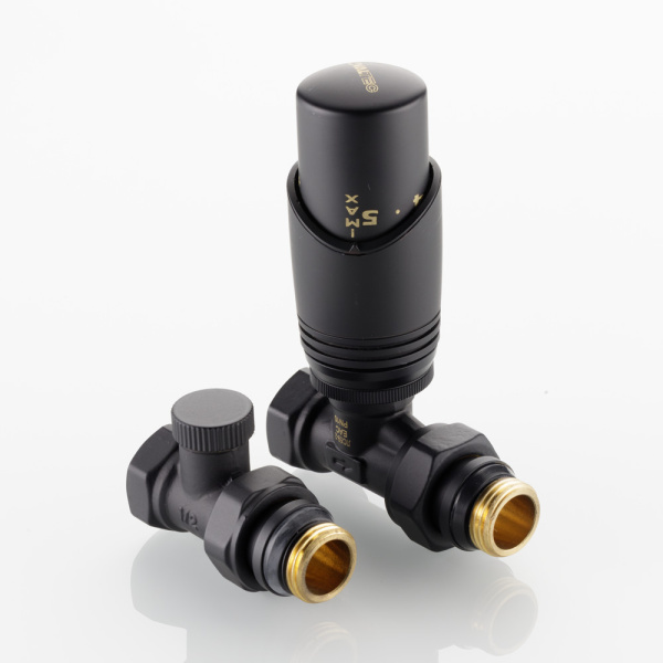 Комплект терморегулирующего оборудования VALTEC прямой 1/2" (черный)