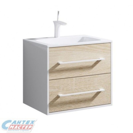 Тумба Aqwella Майами с раковиной Malaga 60 дуб сонома Mai.01.06     