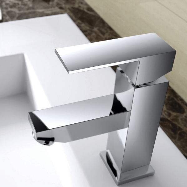 Смеситель для раковины/умывальника Olives GRANADA 05100GN однорычажный, неповоротный, керамический картридж, длина излива 97 мм, латунь, цвет хром