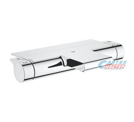 Смеситель для ванны/душа Grohe Grohtherm 2000 New термостатический, керамический, настенный, излив 172 мм, латунь хром, короткий, универсальный, горизонтальный, кран, комплект, сантехника, размер, характеристики, высота, расстояние (Грое)