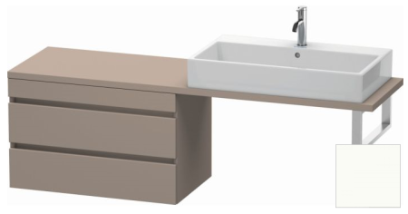 Тумба/шкафчик для консоли/столешницы Duravit DuraStyle под раковину 80х47,8х51,2 см, подвесная, ДСП, цвет: базальт/белый матовый, 2 выдвижных ящика, прямоугольная