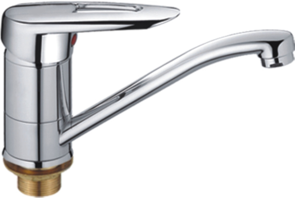 Смеситель для умывальника HAIBA однозахватный, поворотный, латунный, длина 172 мм, латунь, цвет хром