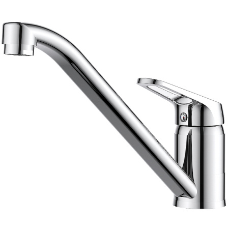 Смеситель для кухни/мойки Orange OneLife, однорычажный, поворотный, керамический, длина излива 198 мм, полимерный, цвет хром