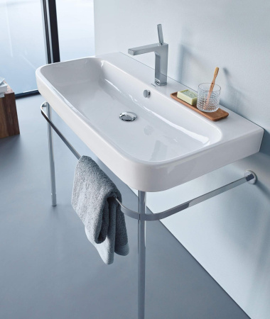 Консоль DURAVIT Happy D.2 для раковины 100х50,5х80 см, напольная, цвет хром, металлический каркас под раковину, тумба, прямоугольная