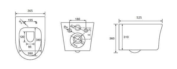 Комплект унитаза с инсталляцией Aquatek Ника (Сет) c сиденьем микролифт, безободковый, без кнопки, без крепления