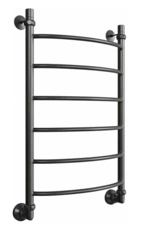 Полотенцесушитель Двин R 80/50, водяной (1"-1/2" К3  оружейная сталь), универсальное подключение, нержавеющая сталь, настенный, форма лесенка, цвет оружейная сталь, к отоплению и ГВС, для отопления, обогрева в ванной