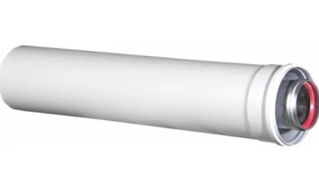 Удлинитель дымохода ROMMER утепленный коаксиальный раструбный 80/100 L 1000