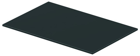 Полка Duravit DuraSquare для металлической консоли под раковину, размер 57х31 см, цвет: серая фланель, стеклянная, прямоугольная, вставка, для раковины, в ванную комнату