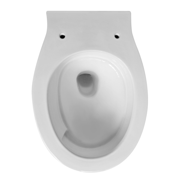 Унитаз подвесной ABBER Bequem 520х380х330 мм цвет белый, горизонтальный (прямой) выпуск, система антивсплеск, смыв торнадо и струйный смыв, с сиденьем микролифт, дюропласт AC1127