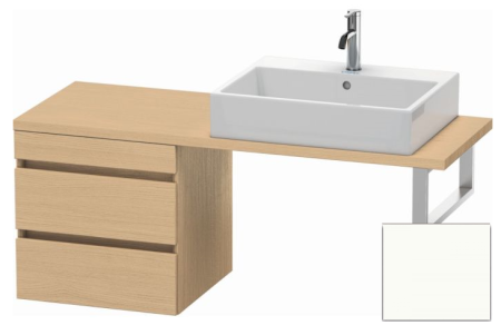 Тумба/шкафчик для консоли/столешницы Duravit DuraStyle под раковину 50х47,8х51,2 см, подвесная, ДСП, цвет: натуральный дуб/белый матовый, 2 выдвижных ящика, прямоугольная