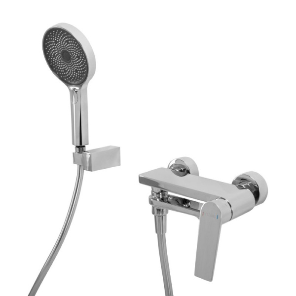 Смеситель для ванны/душа Cezares Comfort настенный, однорычажный, поворотный, длина 126 мм, керамический, латунь, цвет хром