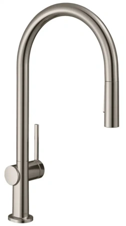 Смеситель для кухни/мойки Hansgrohe Talis M54, 210 sBox 2jet, однорычажный, керамический, с поворотным/вытяжным изливом, длина 22,3 см, латунь, цвет под сталь